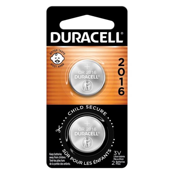 Duracell Lithium 2016 3 V 0.09 Ah Medical Battery 2 pk