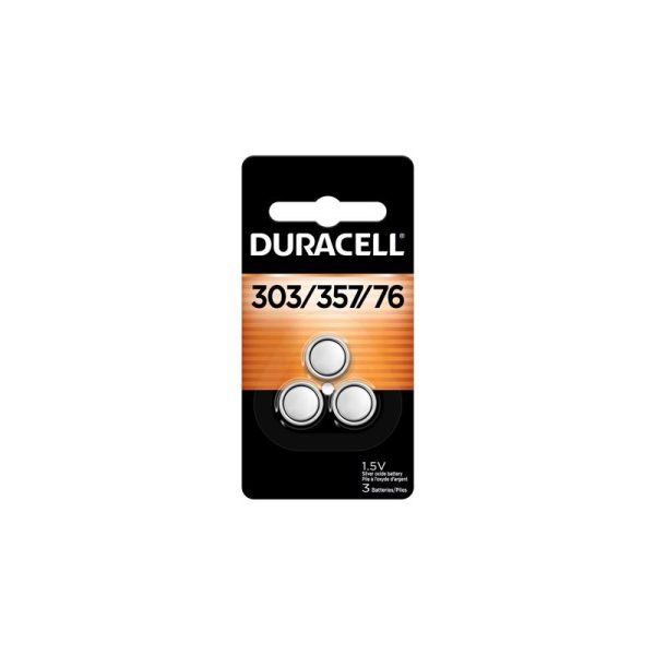 Duracell Silver Oxide 303/357/76 1.5 V 0.18 Ah Electronic/Watch Battery 3 pk