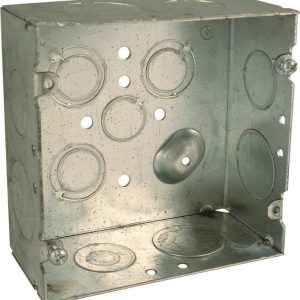 Raco 42 cu in Square Steel 2 gang Outlet Box Gray