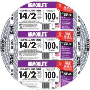 Southwire Armorlite 100 ft. 14/2 Solid Copper Cable
