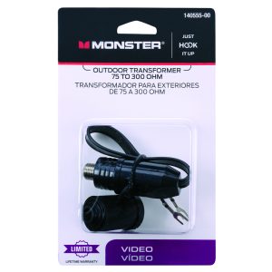 Monster Just Hook It Up Cable F Matching Video Transformer 1 pk