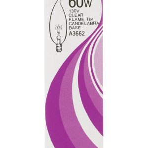 Satco ALLURA 60 W CA10 Chandelier Incandescent Bulb E12 (Candelabra) Soft White 1 pk