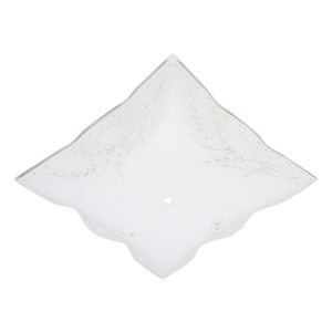 Westinghouse Square White Glass Fan/Fixture Shade 1 pk