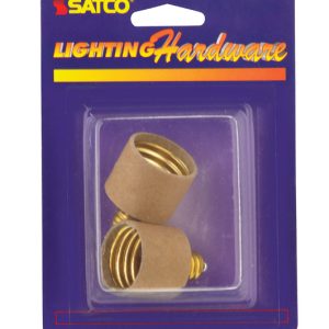 Satco Plastic Candelabra to Medium Base Socket Adapter 1 pk