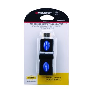Monster Just Hook It Up Swivel HDMI Adapter 1 pk