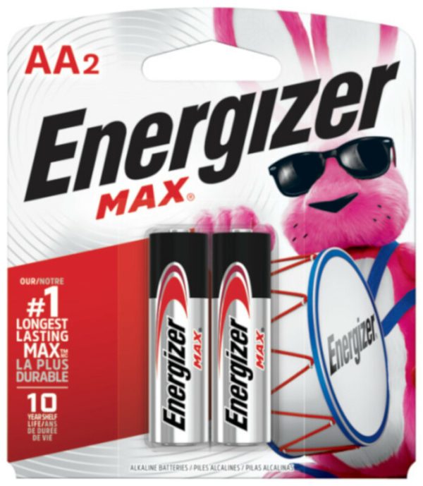 Energizer Max AA Alkaline Batteries 2 pk Carded