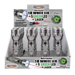 Blazing LEDz Multi-Function 91 lm Silver LED Flashlight AAA Battery