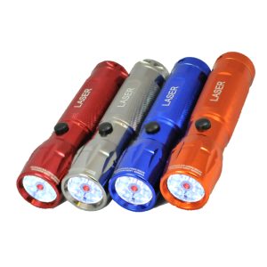 Blazing LEDz 8 LED 48 lm Assorted LED Flashlight w/Laser Pointer AAA Battery