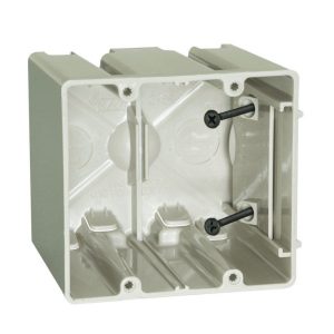 Allied Moulded SliderBox 42 cu in Square Polycarbonate 2 gang Outlet Box Beige