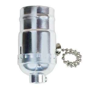 Jandorf Metal Medium Base Pull Chain Socket 1 pk