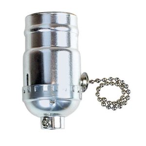 Jandorf Metal Medium Base Pull Chain Socket 1 pk