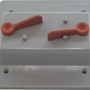 Cantex Rectangle PVC 2 gang Electrical Cover