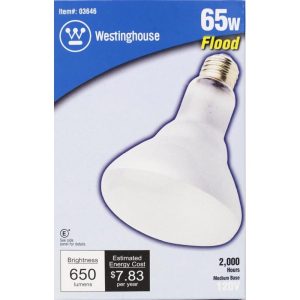 Westinghouse 65 W BR30 Floodlight Incandescent Bulb E26 (Medium) White 1 pk