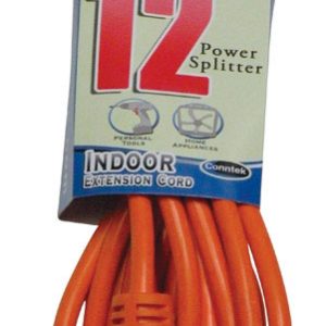 Conntek Indoor or Outdoor 12 ft. L Orange Triple Outlet Cord 14/3 SJTW