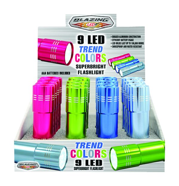 Blazing LEDz Trend Colors 54 lm Assorted LED Flashlight AAA Battery