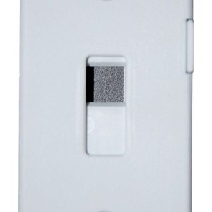Adamax White 1 gang Stamped Steel Toggle Switch Guard 1 pk
