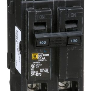 Square D HomeLine 100 amps Surge 2-Pole Circuit Breaker