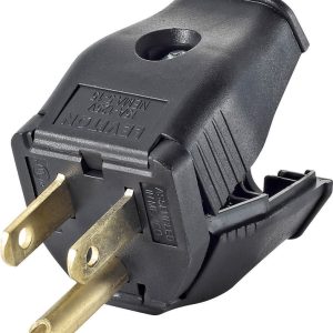 Leviton Commercial and Residential Thermoplastic Ground/Straight Blade Plug 5-15P 18-12 AWG 2 Pole 3