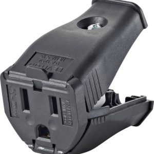 Leviton Commercial and Residential Thermoplastic Ground/Straight Blade Hinged Cord Outlet 5-15R 18-1