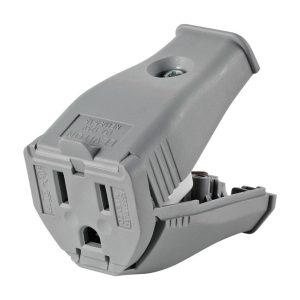 Leviton Commercial and Residential Thermoplastic Straight Blade Connector 5-15R 2 Pole 3 Wire