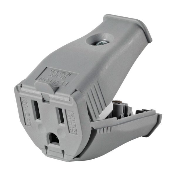 Leviton Commercial and Residential Thermoplastic Straight Blade Connector 5-15R 2 Pole 3 Wire