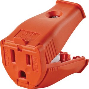 Leviton Commercial and Residential Thermoplastic Straight Blade Hinged Cord Outlet 5-15R 18-12 AWG 2