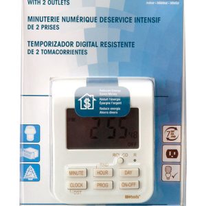 Woods Indoor 7 Day Digital Timer 125 V White