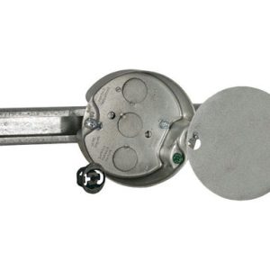 Raco KWIK-BRACE 15.8 cu in Round Steel 1 gang Fan Box Gray