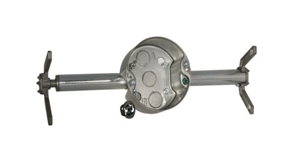 Raco RETRO-BASE 22.4 cu in Round Steel 1 gang Fan Box Gray