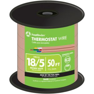 Southwire 50 ft. 18/5 Solid Copper Thermostat Wire