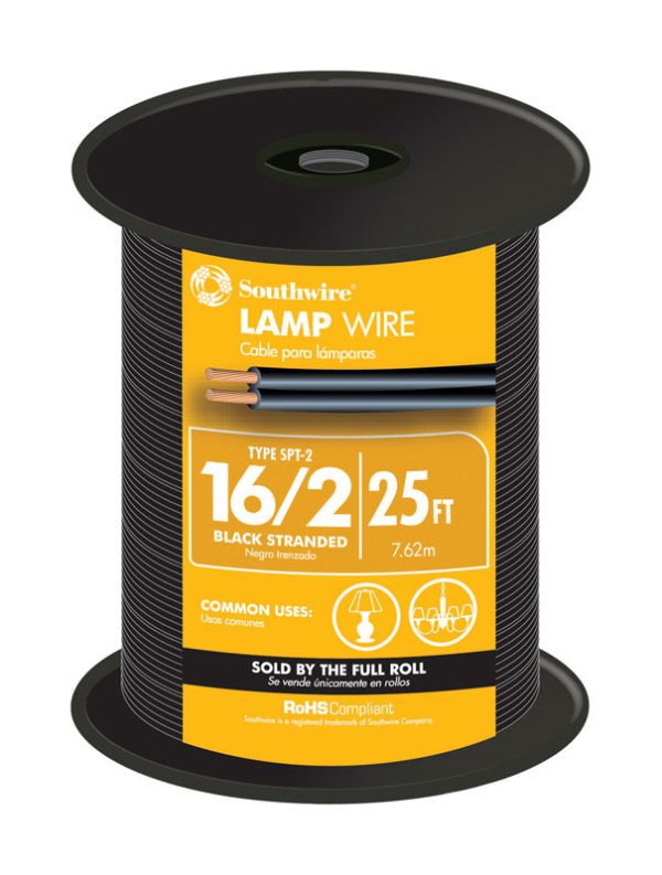 Southwire 16/2 300 V 25 ft. L Lamp Cord