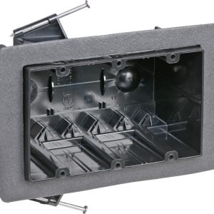 Carlon 54 cu in Rectangle Plastic 3 gang Electrical Box Black