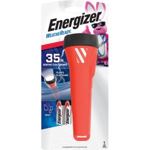 Energizer Weatheready 55 lm Black/Red LED Flashlight AA Battery