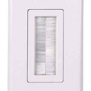 Monster Just Hook It Up White 1 gang Plastic Home Theater Brush Wall Plate 1 pk