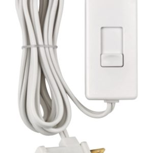 Leviton White 150/300 W Plug-In Dimmer Slide Switch 1 pk