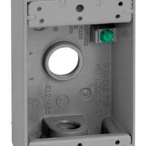 Sigma Engineered Solutions New Work 18.3 cu in Rectangle Metallic Weatherproof Box Gray
