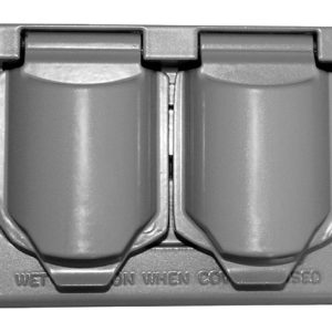Sigma Engineered Solutions Rectangle Metal 1 gang Horizontal Duplex Cover