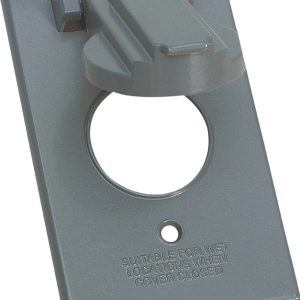 Sigma Engineered Solutions Rectangle Metal 1 gang 15/20 Amp Receptacle Cover