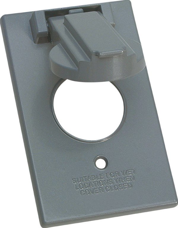 Sigma Engineered Solutions Rectangle Metal 1 gang 15/20 Amp Receptacle Cover