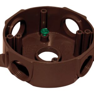 Sigma Engineered Solutions New Work 16 cu in Round Metallic Weatherproof Box Bronze