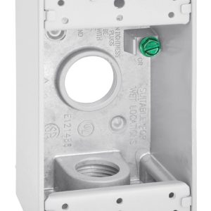 Sigma Engineered Solutions New Work 18.3 cu in Rectangle Metallic 1 gang Weatherproof Box White