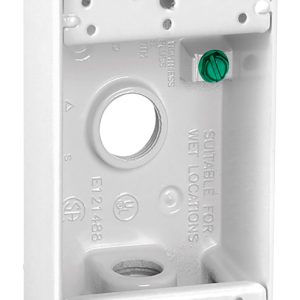 Sigma Engineered Solutions New Work 18.3 cu in Rectangle Metallic 1 gang Weatherproof Box White