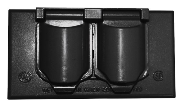 Sigma Engineered Solutions Rectangle Metal 1 gang Horizontal Duplex Cover