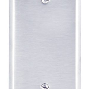 Leviton Silver 1 gang Stainless Steel Blank Wall Plate 1 pk