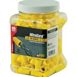 Gardner Bender WireGard 18-10 Ga. Copper Wire Wire Connectors Yellow 200 pk