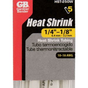 Gardner Bender 1/4 in. D Heat Shrink Tubing White 5 pk