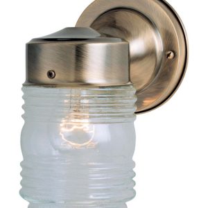 Westinghouse 1-Light Antique Brass Clear Wall Sconce