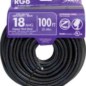 Southwire 100 ft. 18/1 Solid Audio Shield Coax Cable