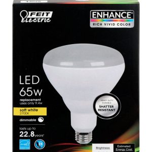 Feit Electric BR40 E26 (Medium) LED Bulb Soft White 65 Watt Equivalence 1 pk
