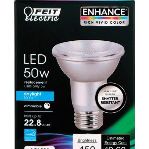 Feit Electric Enhance PAR20 E26 (Medium) LED Bulb Daylight 50 Watt Equivalence 1 pk